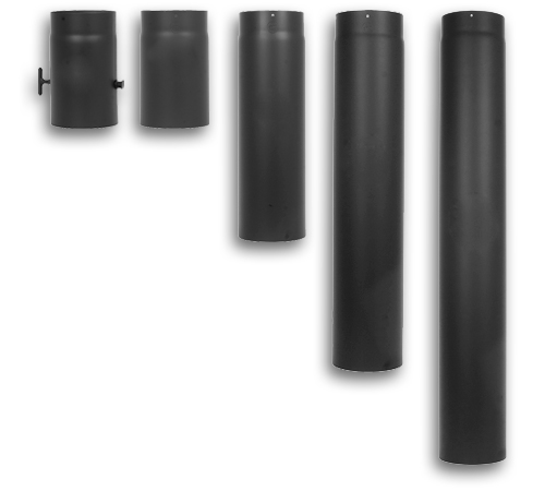 Kandalló füstcső (500/120) fekete-vastagfalú 120 mm átmérő 500mm hosszúság