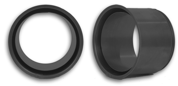 Kandalló füstcső fali hüvely  (130) fekete-vastagfalú 130 mm átmérő